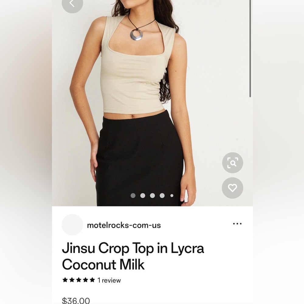 Motel Rocks Jinsu Crop Top xS NWT